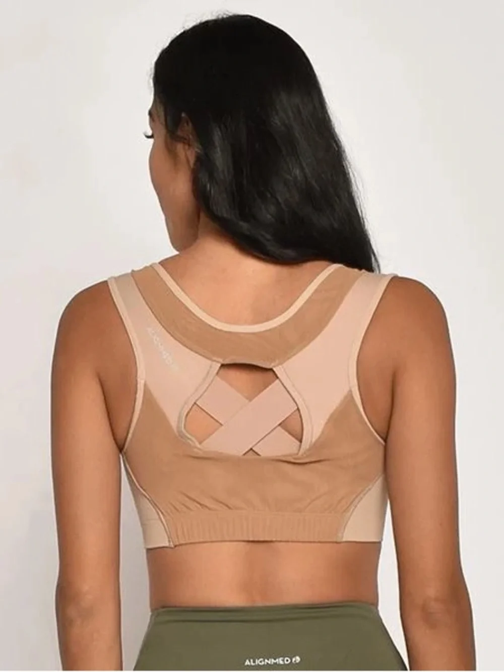 Alignmed Zipper Posture Sports Bra Large